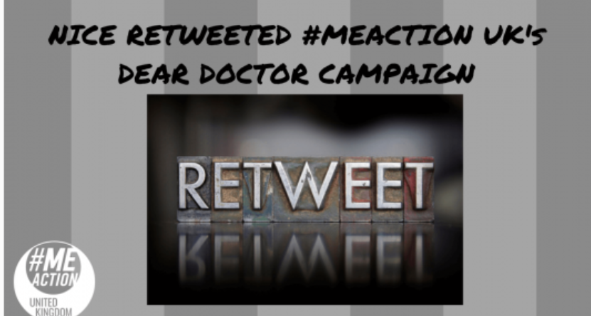 NICE Retweeted #MEAction UK’s Dear Doctor Campaign!