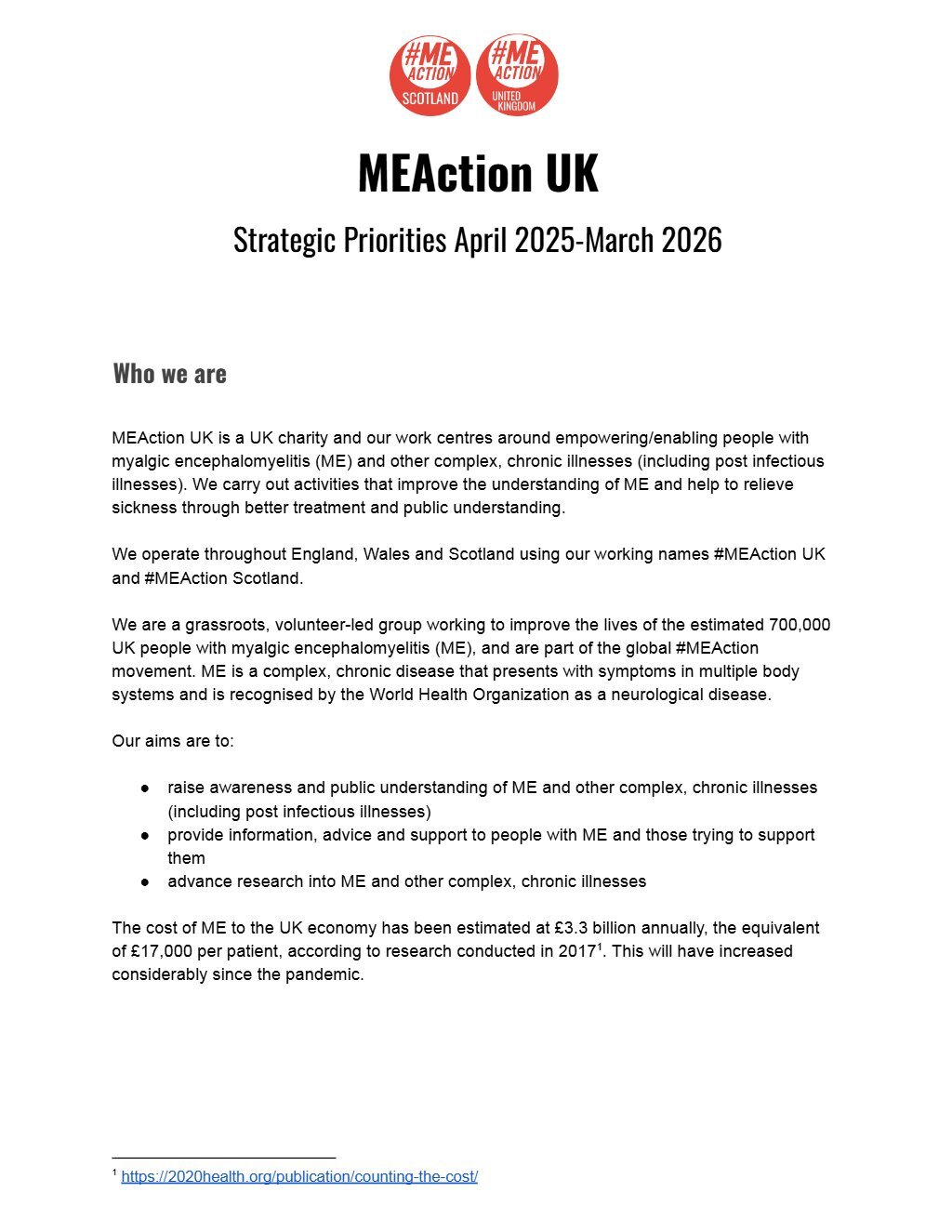 MEAction Strategic Priorities 2025-2026
